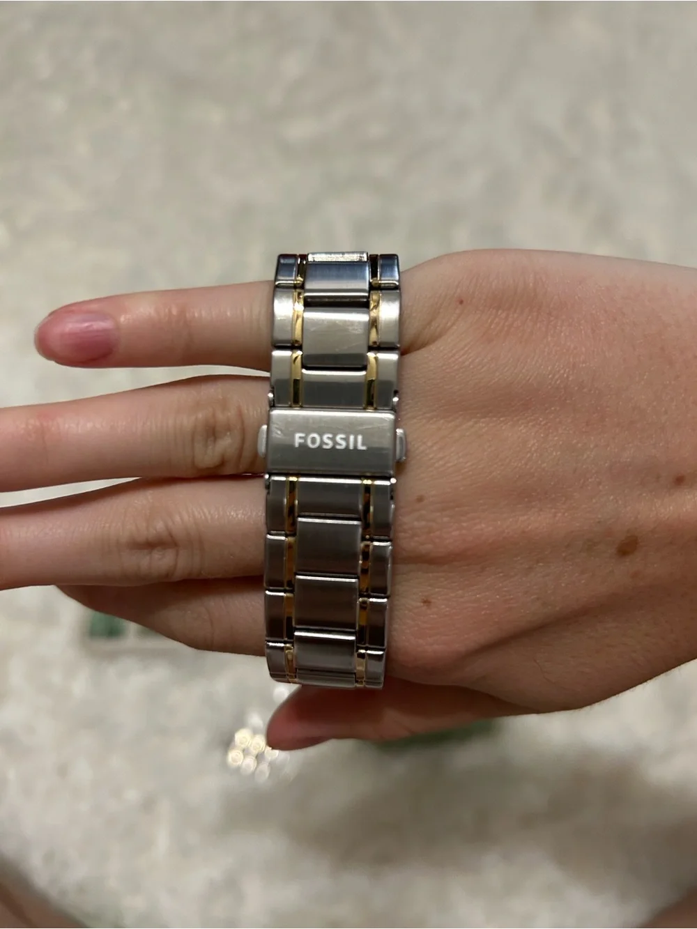 Fossil Two-Tone Silver and Gold Men's Chronograph Watch